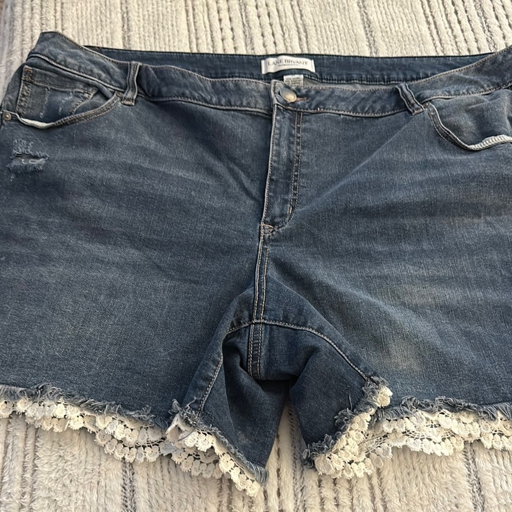 Lane bryant jean shorts - stretch- size 26. Plus size